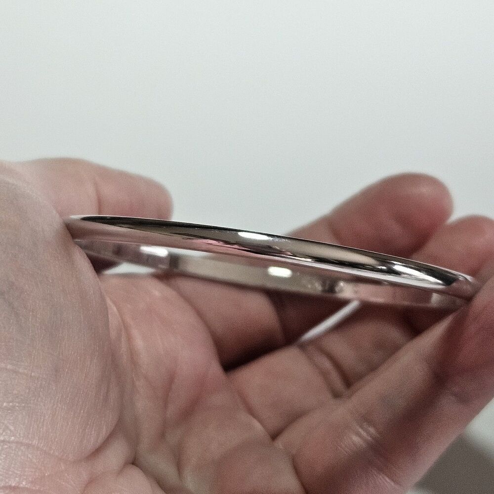 *Sale* Signed Monet Silver Tone Bangle Bracelet 7.25"